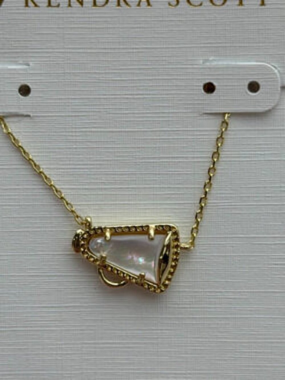 Kendra Scott White Cup-Shaped Pendant Necklace - Picture 2 of 3